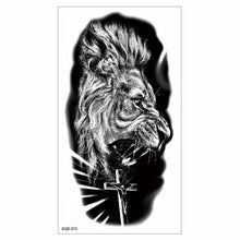 Load image into Gallery viewer, Big Tiger Lion Waterproof Temporary Sticker Tattoo Arm Legs Fake Tattoo Stickers For Adults Realistic Luxury Design For Mens Womens
