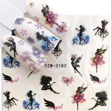 Load image into Gallery viewer, Nail Art Water Transfer Stickers Anime Mouse Animal Kid slider adhesive Watermark Decals Women Beauty Wedding Nails  Decal Self-Adhesive 3D Wave Design Decoration for Women Girls Art Stickers Decal Decoration Metallic Curve Strip Line Nail

