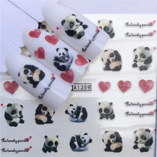 Load image into Gallery viewer, Nail Art Water Transfer Stickers Anime Mouse Animal Kid slider adhesive Watermark Decals Women Beauty Wedding Nails  Decal Self-Adhesive 3D Wave Design Decoration for Women Girls Art Stickers Decal Decoration Metallic Curve Strip Line Nail

