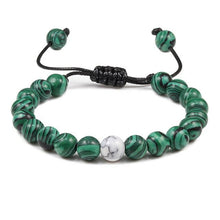 Load image into Gallery viewer, Black Lava Stone Crown Charm Tiger Eye Beads Bracelet For Men Women Braided Bracelets Handmade Adjustable Couple Distance Bracelets Lava Stone Beads Essential Oil Diffuser Adjustable Bracelet With King Queen Crown Charm
