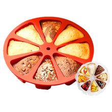 Load image into Gallery viewer, 8 Cavity Silicone Cake Mold Baking Pastry Scone Pans Tools Cake Mould Oven Bread Pizza Bakeware Cake Mould Baking Molds Triangle Silicone Cake Mold Soap Mould Pizza Slices Scone Baking
