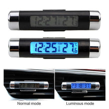 Load image into Gallery viewer, Car Digital Clock Temperature Display Electronic Clock Car Temperature Clock Universal Auto Dashboard Digital Clocks with Black Light And LCD Screen Adjustable Vehicle Temperature Thermometer Auto Electronic Clock LED Backlight Digital Display Clock
