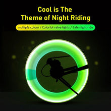 Load image into Gallery viewer, Colorful Wheel Light For Bike Bicycle Wheel Tire Lamp Bike Wheel Tire Cap Neon LED Light Lamp Safety Bicycle Bike Wheel Lights With Batteries At Night For Kids Mountain Bicycle Car Motorcycle
