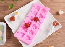 Load image into Gallery viewer, Silicone Lollipop Molds Chocolate And Candy Molds Cake Mold Variety Shapes Cake Pastry Decorating Form Silicone Bakeware Silicone Lollipop Mold Shape Of Swirl Heart Bunny Star Butterfly Little Bear Flower Sucker Molds Chocolate Hard Candy Molds
