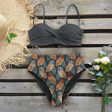 Load image into Gallery viewer, Bikini Female Swimsuit Women Swimwear Push Up Bikinis Set High Waist Swimming Suits Two Piece Set Women Swimsuit Solid Printed Bikini Push-Up Pad Swimwear Set Beachwear Ruffled Bathing Suit
