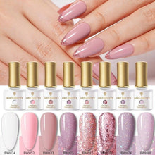 Load image into Gallery viewer, 2021 New Womens Colorful Nail Gel Polish Modern Glitter Pink Purple UV Diamond Stylish Design Nail Colors Gel

