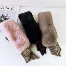 Load image into Gallery viewer, New Autumn Winter Fashion Soft Faux Fur Crochet Knitted  Neck Warmer Elastic Neck Gaiter Head Wrap Lightweight Scarf Collar Neck Elegant Warmer Scarves for Women
