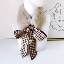 Load image into Gallery viewer, New Autumn Winter Fashion Soft Faux Fur Crochet Knitted  Neck Warmer Elastic Neck Gaiter Head Wrap Lightweight Scarf Collar Neck Elegant Warmer Scarves for Women
