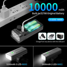 Load image into Gallery viewer, Bike Light Rainproof USB Rechargeable LED Bicycle Light Super Bright Flashlight Rechargeable Bicycle Light Bicycle Front Headlight LED Bike Headlight 3 Light Mode Fits All Bicycles Mountain Road
