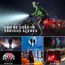 Load image into Gallery viewer, Bike Light Rainproof USB Rechargeable LED Bicycle Light Super Bright Flashlight Rechargeable Bicycle Light Bicycle Front Headlight LED Bike Headlight 3 Light Mode Fits All Bicycles Mountain Road
