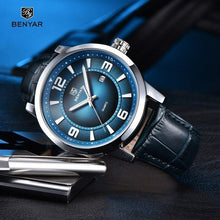 Load image into Gallery viewer, Sports Luxury Watches For Men Quartz Blue Watch Fashion Leather Strap Casual Mens Wrist Watch
