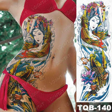 Load image into Gallery viewer, Womens Large Waterproof Temporary Sticker Tattoo Tiger Fox Luxury Design From Wonderland
