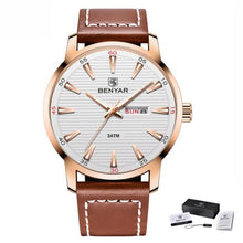 Load image into Gallery viewer, New Black Casual Fashion Simple Men's Watch Analog Quartz Waterproof Luxury Leather Strap Men Elegant Watch
