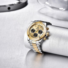 Load image into Gallery viewer, Stainless Steel Sports Men Watch Waterproof Business Chronograph Men Quartz Elegant Design Wristwatches
