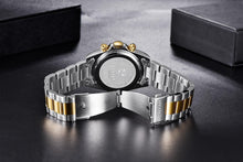 Load image into Gallery viewer, Stainless Steel Sports Men Watch Waterproof Business Chronograph Men Quartz Elegant Design Wristwatches
