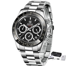 Load image into Gallery viewer, Stainless Steel Sports Men Watch Waterproof Business Chronograph Men Quartz Elegant Design Wristwatches
