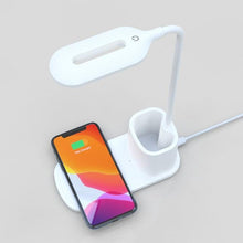 Load image into Gallery viewer, Touch Dimmable LED Desk Lamp 10W Wireless Charging/USB  Charging Table Light for Children Kids Reading Study Bedside Bedroom Decorative Table Lamp Cute Study Lamps for Bedroom Décor

