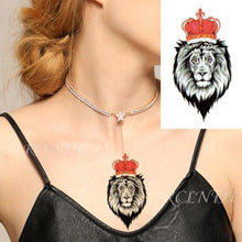 Load image into Gallery viewer, Lion King Temporary Tattoo Waterproof Black And Colorful Small Big Luxury Tattoo For Mens Womens
