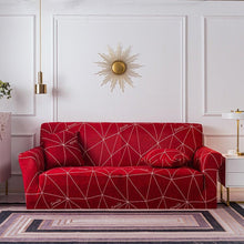 Load image into Gallery viewer, Elastic Plain Floral Printing  Sofa Cover Stretch for Living Room Couch Cover Chair Protector 1/2/3/4 Seater Printed Couch Cover for 3 Cushion Couch  Floral Pattern Sofa Cover with Separate Cushion Cover Pieces Stretch Sofa Slipcover
