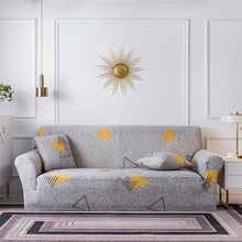 Load image into Gallery viewer, Elastic Plain Floral Printing  Sofa Cover Stretch for Living Room Couch Cover Chair Protector 1/2/3/4 Seater Printed Couch Cover for 3 Cushion Couch  Floral Pattern Sofa Cover with Separate Cushion Cover Pieces Stretch Sofa Slipcover
