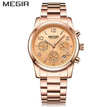 Load image into Gallery viewer, Multifunctional Business Women Watches Quartz Waterproof Stainless Watch Elegant Shine Round Design

