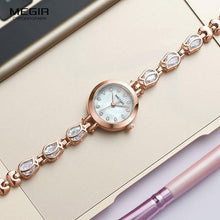 Load image into Gallery viewer, Charming Women Fashion Crystal Watch Elegant Shape Bracelet Strap Luxury Design Quartz Waterproof Womens Wrist Watch
