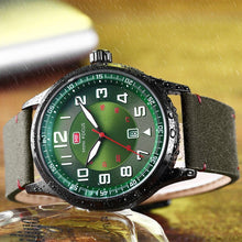 Load image into Gallery viewer, Casual Sport Mens Watch Luxury Green Round Design Waterproof Analog Quartz Classic Fashion Wrist Watch
