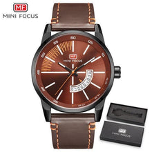 Load image into Gallery viewer, Elegant Black Quartz Men's Watch Fashion Leather Strap Luxury Calendar Design Luminous Analog Unique Design Wristwatches
