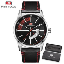 Load image into Gallery viewer, Elegant Black Quartz Men's Watch Fashion Leather Strap Luxury Calendar Design Luminous Analog Unique Design Wristwatches
