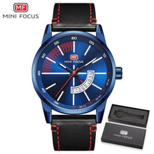Load image into Gallery viewer, Elegant Black Quartz Men's Watch Fashion Leather Strap Luxury Calendar Design Luminous Analog Unique Design Wristwatches
