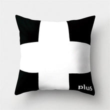 Load image into Gallery viewer, Black White Geometric Cushion Cover Pillowcase Sofa Cushions Decorative Pillow Covers Stripe Pattern Throw Pillow Case Daily Decorations Sofa Throw Pillow Case Cushion Covers Pillowcase Polyester Home Decor Pillow Cases 45x45CM
