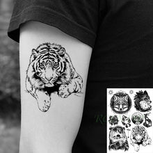 Load image into Gallery viewer, 57 Sheets Temporary Tattoo Stickers Set Waterproof Temporary Tattoo Waist Arm Modern Stylish Big Black Tattoos For Womens Mens
