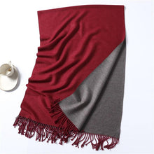 Load image into Gallery viewer, New Fashion Winter Soft Thick Warm Colorful Cashmere Scarf Elegant Escharpe Shawls Scarf Shawls Wraps Lightweight Lady Solid Scarves Fashion Tassels Blanket For Women
