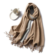 Load image into Gallery viewer, New Fashion Winter Soft Thick Warm Colorful Cashmere Scarf Elegant Escharpe Shawls Scarf Shawls Wraps Lightweight Lady Solid Scarves Fashion Tassels Blanket For Women
