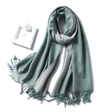 Load image into Gallery viewer, New Fashion Winter Soft Thick Warm Colorful Cashmere Scarf Elegant Escharpe Shawls Scarf Shawls Wraps Lightweight Lady Solid Scarves Fashion Tassels Blanket For Women
