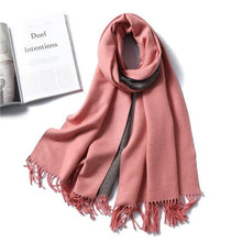 Load image into Gallery viewer, New Fashion Winter Soft Thick Warm Colorful Cashmere Scarf Elegant Escharpe Shawls Scarf Shawls Wraps Lightweight Lady Solid Scarves Fashion Tassels Blanket For Women
