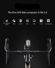 Load image into Gallery viewer, Bike Wireless Stopwatch GPS Bicycle Computer IPX6 Waterproof Cycling Speedometer With ANT+ Bluetooth Bike Speedometer and Odometer Rechargeable Cycling Computer MTB Tracker With LCD Automatic Backlight Display
