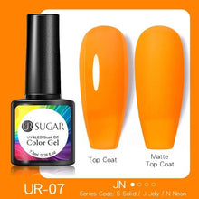 Load image into Gallery viewer, Fluorescent Gel Nail Polish Yellow Green High Quality Colors UV Strong Matte Effect Luxury Design For Girls and Women
