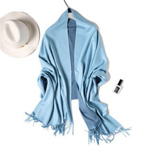Load image into Gallery viewer, Fashion Winter Solid Soft Scarf Cashmere Lightweight Scarves Shawls Cashmere Escharpe Scarfs Lightweight Shawls Hijabs Shawls Escharpe Elegant Wrap Blanket Bandana Tassel For Lady
