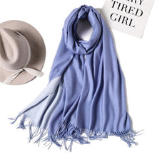 Load image into Gallery viewer, Fashion Winter Solid Soft Scarf Cashmere Lightweight Scarves Shawls Cashmere Escharpe Scarfs Lightweight Shawls Hijabs Shawls Escharpe Elegant Wrap Blanket Bandana Tassel For Lady
