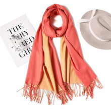 Load image into Gallery viewer, Fashion Winter Solid Soft Scarf Cashmere Lightweight Scarves Shawls Cashmere Escharpe Scarfs Lightweight Shawls Hijabs Shawls Escharpe Elegant Wrap Blanket Bandana Tassel For Lady
