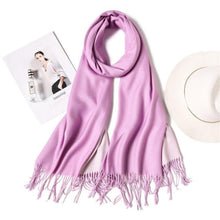 Load image into Gallery viewer, Fashion Winter Solid Soft Scarf Cashmere Lightweight Scarves Shawls Cashmere Escharpe Scarfs Lightweight Shawls Hijabs Shawls Escharpe Elegant Wrap Blanket Bandana Tassel For Lady
