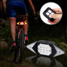 Load image into Gallery viewer, Smart Bike Light Wireless Remote Control Cycling Turning Signal Taillight USB Bicycle Rechargeable Rear Light Turn Signals With Wireless Remote Rechargeable Safety Warning Cycling Light Fits On Any Bicycle
