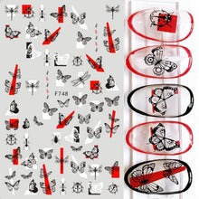 Load image into Gallery viewer, Maple Leaves 3D Nail Stickers Fall Leaf Flowers Line Sliders For Nails Self Adhesive Stickers Autumn Manicuring Decals Transfer Nail Decals Sticker For Pretty Girl Self-Adhesive Nail Decals Designer Nail Stickers for Acrylic
