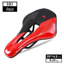Load image into Gallery viewer, Leather Bike Saddle Road Bike Front Seat Cycling Saddles For Mens Breathable Hollow Cushion Bicycle Saddle Comfort Bike Saddle Ergonomic Waterproof Bicycle Seat For Road Bike Mountain Bike Seats

