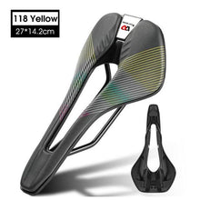 Load image into Gallery viewer, Leather Bike Saddle Road Bike Front Seat Cycling Saddles For Mens Breathable Hollow Cushion Bicycle Saddle Comfort Bike Saddle Ergonomic Waterproof Bicycle Seat For Road Bike Mountain Bike Seats
