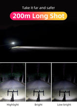 Load image into Gallery viewer, Bike Light Front Lamp USB Rechargeable LED 4800mAh Bicycle Light Waterproof Bicycle Light Set USB  Rechargeable Super Bright Bike Headlight For Night Riding Bracket 1000LM
