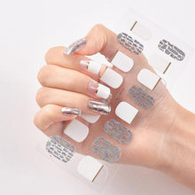 Load image into Gallery viewer, Glitter Series Shiny Manicure Decoration Designed Nail Art Stickers Nail Decoration Nail Wraps Shiny Tattoos Kids Nails Art Decoration Nail Strips Shiny French Tip Guides Stickers French Nail Stickers Form Fringe Guides
