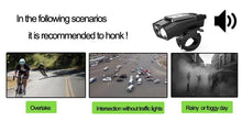 Load image into Gallery viewer, 4000mAh Bike LED Lights Bicycle Computer With Horn USB Rechargeable Flashlight Bike Speedometer Waterproof USB Rechargeable Bicycle Computer With Loud Bike Bell Waterproof Bike Odometer
