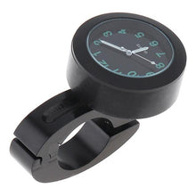 Load image into Gallery viewer, Universal Waterproof Motorbike Clock  Night Light Motorcycle Handlebar Mount Clock Watch Dial Bike Handlebar Clock Watch Motorcycle Handlebar Mount Watch Clock Set with Anti-Skid Pad Wrench Universal Waterproof Black
